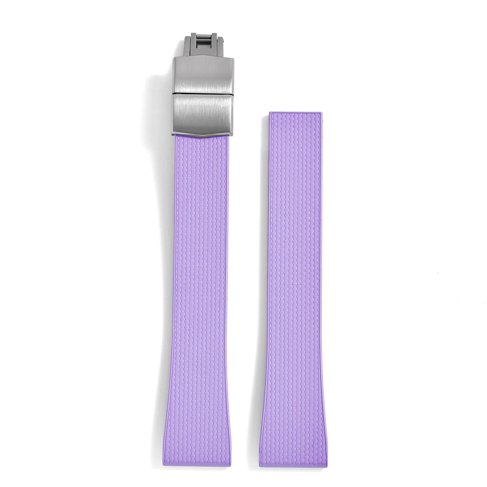 Original Stripess CTS FKM 20mm rubber watch strap for d-elug FKM CTS quick release watch strap silver butterfly buckle cut to size