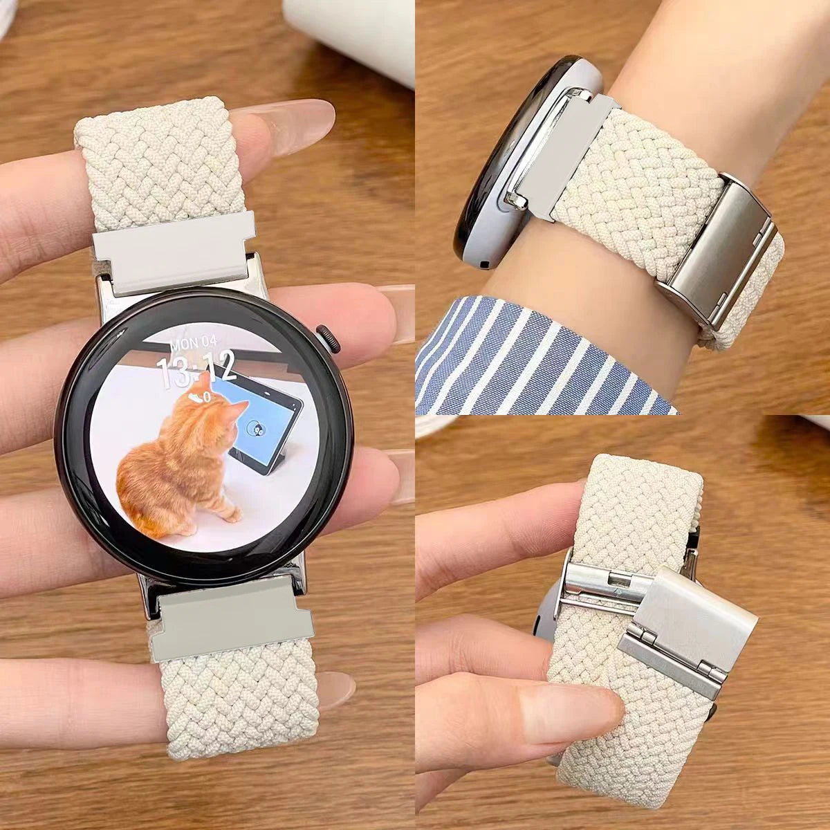 Bracelet à boucle tressée en Nylon, 20/22mm, pour Garmin Forerunner 265 55 965 165, Bracelet de Sport Garmin Venu 3/2 Vivoactive 5