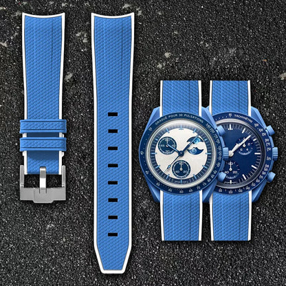 Cinturino per orologio da 20 mm per Omega x Swatch MoonSwatch - Gomma / Curvo / Sgancio rapido - 1 pezzo