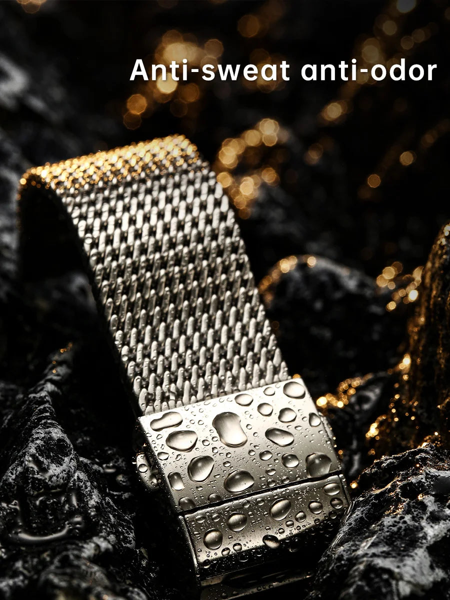 MAIKES bracelet de montre de luxe en acier inoxydable 316L pour Rolex Omega IWC Breitling bracelets de montre 20mm 21mm 22mm bracelet de montre tissé milanais