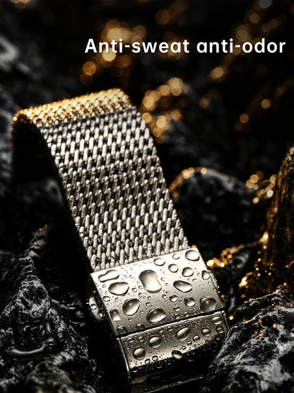 MAIKES bracelet de montre de luxe en acier inoxydable 316L pour Rolex Omega IWC Breitling bracelets de montre 20mm 21mm 22mm bracelet de montre tissé milanais