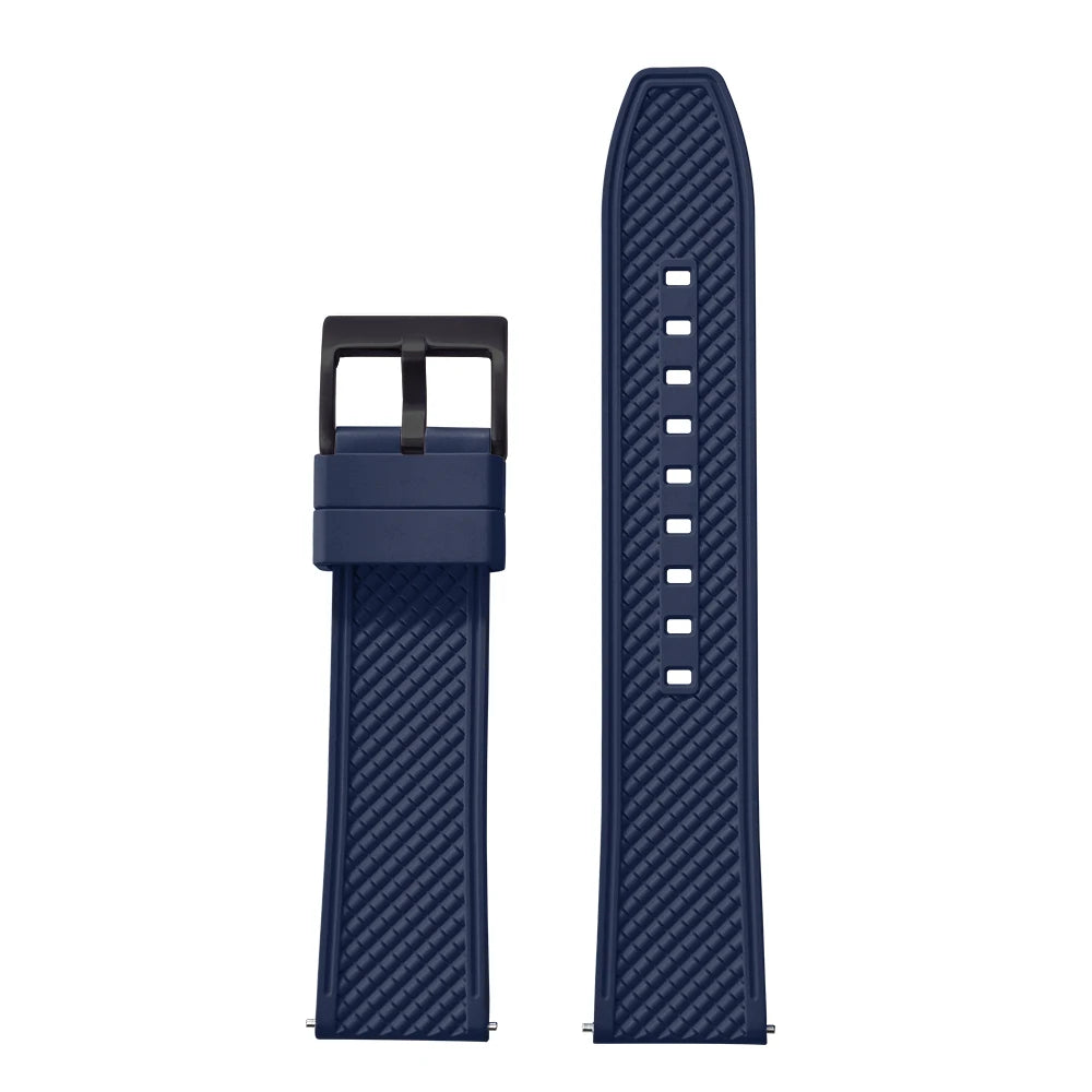18mm 20mm 22mm 24mm haute qualité forme de balle FKM bracelet de montre en caoutchouc à dégagement rapide bracelet de plongée souple étanche pour HAISCH