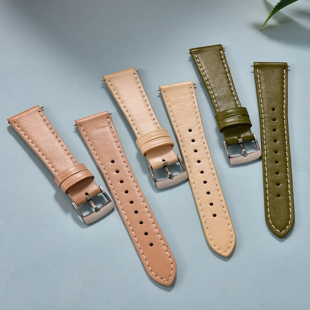 Cinturino in pelle 20mm 22mm a sgancio rapido universale orologio braccialetto in morbida pelle per uomo e donna per Omega Seiko Cartier