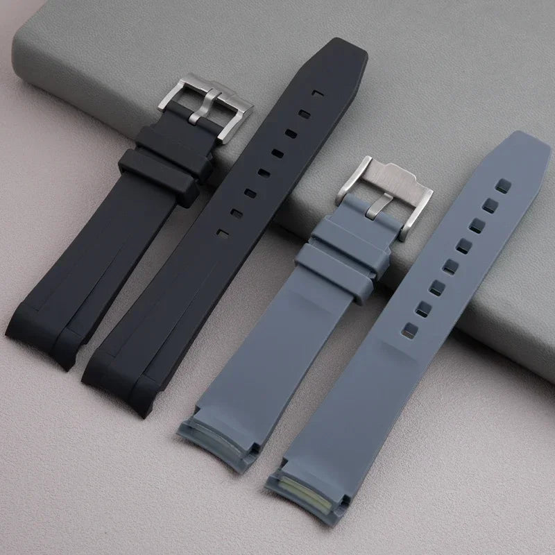 Watch strap for Longines Hydroconquest L3 Conquest, soft rubber sport diving strap, L3.742/644, 21mm