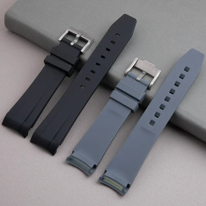 Watch strap for Longines Hydroconquest L3 Conquest, soft rubber sport diving strap, L3.742/644, 21mm