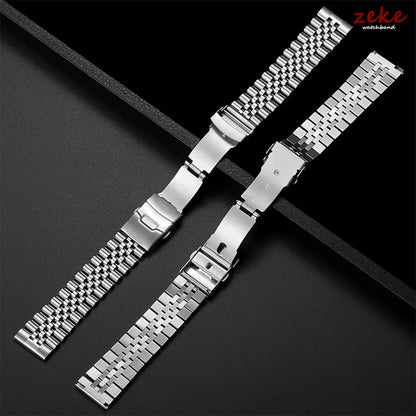 Bracelet de montre de luxe en acier inoxydable massif pour Seiko SKX009, Bracelet à boucle pliante en acier pour plongée pour hommes, bandes de 18/19/20/21/22/24mm