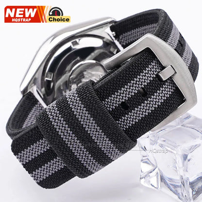 Nuovo cinturino per orologio elastico in nylon intrecciato, 18mm 20mm 22mm, universale, a sgancio rapido, per orologio militare, braccialetto per donne e uomini