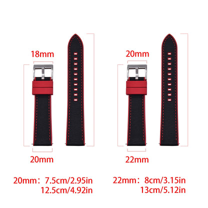 Bracelet de montre FKM en Nylon hybride de haute qualité 20mm 22mm bracelets de montre en caoutchouc fluoré en Nylon à dégagement rapide pour chaque marque montres de plongée