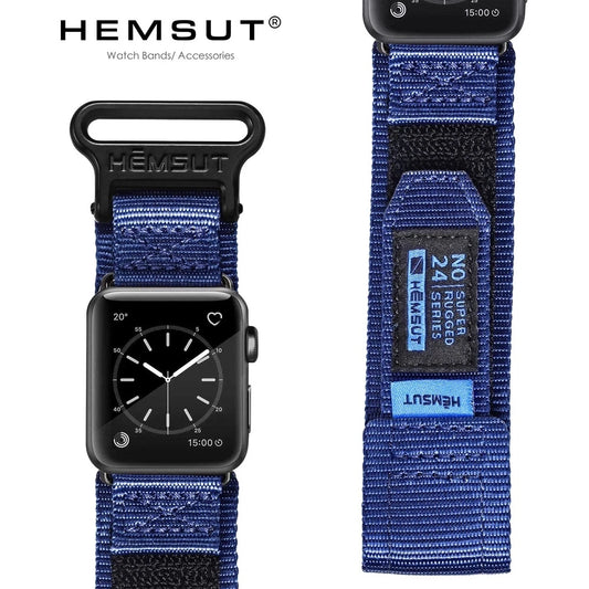 HEMSUT - Braccialetto in nylon per Apple Watch, cinturino da esterno, Ultra, 49mm, Mini Band 4, iWatch 7, 5, 6, Se 2, 3, 40mm, 44mm