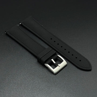 Cinturino per orologio in gomma intrecciata FKM, 20/21/22 mm, sgancio rapido, per Omega Seamaster 300 Speedmaster 007 Rolex, universale