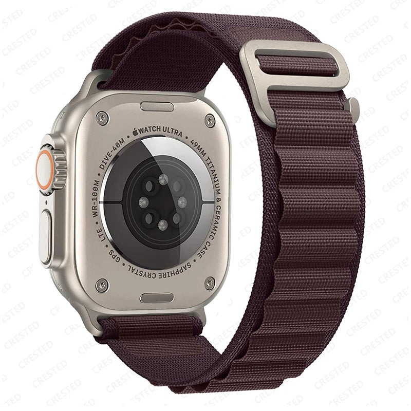 Bracelet à boucle alpine pour Apple watch Ultra 3 2 bandes 49mm 45mm 44mm 40mm 41mm 46mm 42mm Bracelet iWatch série 11 10 SE 9 8 7 6 5 4