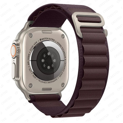 Bracelet à boucle alpine pour Apple watch Ultra 3 2 bandes 49mm 45mm 44mm 40mm 41mm 46mm 42mm Bracelet iWatch série 11 10 SE 9 8 7 6 5 4