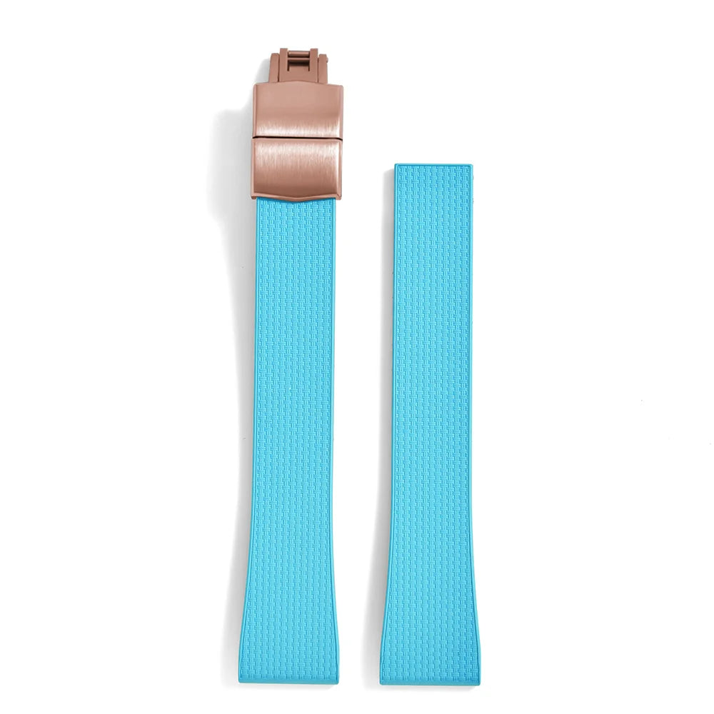 Original Stripess CTS FKM 20mm rubber watch strap for d-elug FKM CTS quick release watch strap silver butterfly buckle cut to size