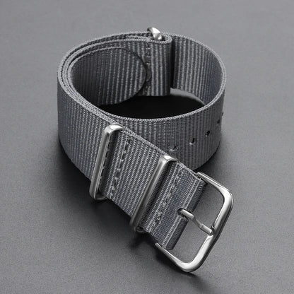 Cinturino per orologio in nylon intrecciato passante singolo da 14 mm, 16 mm, 18 mm, 20 mm, 22 mm, in tela, per uomo e donna, stile militare e sportivo