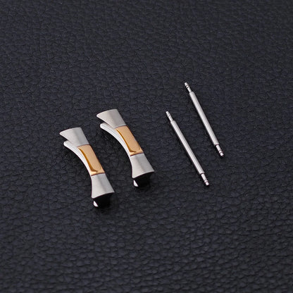 2 pièces 20mm extrémité incurvée lien Endlink pour bracelet de montre pour bracelet de montre bracelet en caoutchouc et en cuir connexion sans couture