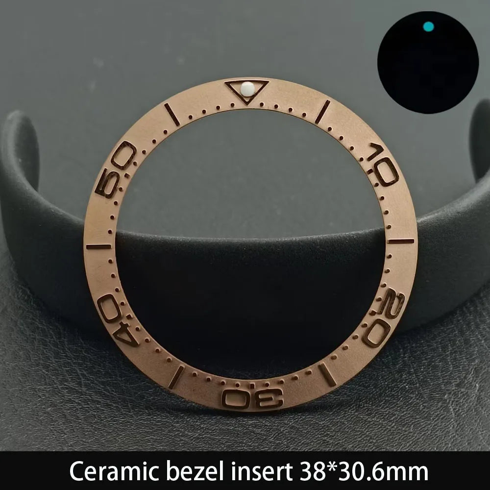 38mm x 30.6mm Sloped Ceramic Bezel GMT and Diving Watch Insert for 40mm Men's Watch Replacement Watch Bezel Inserts