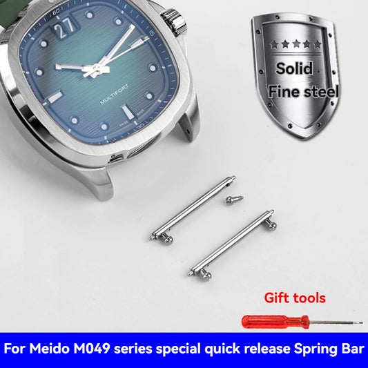 Perno per orologio in acciaio inossidabile, barretta a molla a sgancio rapido, doppio perno, astina di collegamento, cinturino ad anello, serie Mido M049, 22 mm