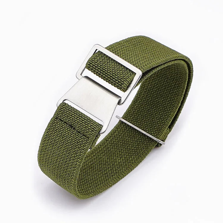 18mm 20mm 22mm 24mm Parachute élastique en Nylon Bracelet de montre hommes Sport de plein air militaire ceinture de sécurité Bracelet accessoires