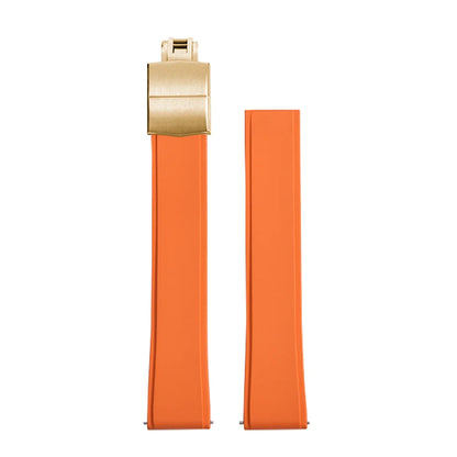 CTS – bracelets de montre FPM en caoutchouc fluoré, 19/20/21/22mm, boucle papillon à dégagement rapide, ceintures de plongée souples unisexes découpées à la taille