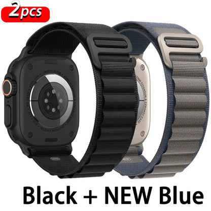 Bracelet à boucle alpine pour Apple watch Ultra 3 2 bandes 49mm 45mm 44mm 40mm 41mm 46mm 42mm Bracelet iWatch série 11 10 SE 9 8 7 6 5 4