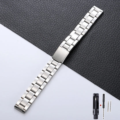Bracciale universale in metallo, 14mm, 16mm, 18mm, 20mm, 22mm, cinturino per orologio in acciaio per Seiko, Omega, fibbia deployante, accessori da uomo