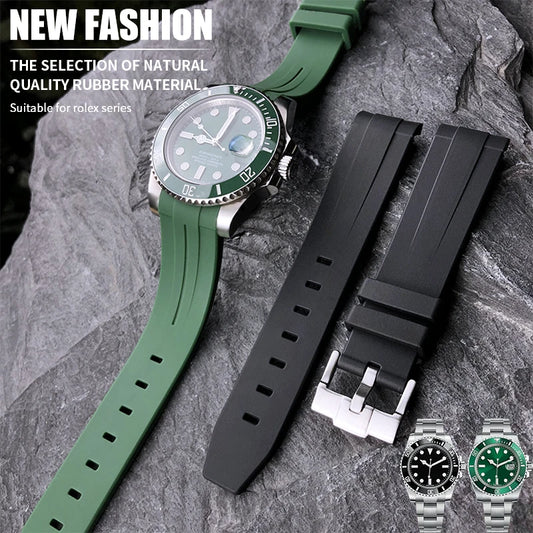 Cinturino per orologio in gomma e silicone, 19mm 20mm 21mm 22mm, per Omega Moonwatch Seamaster 300 Speedmaster Moon Swatch Joint, strumenti per cinturini orologio