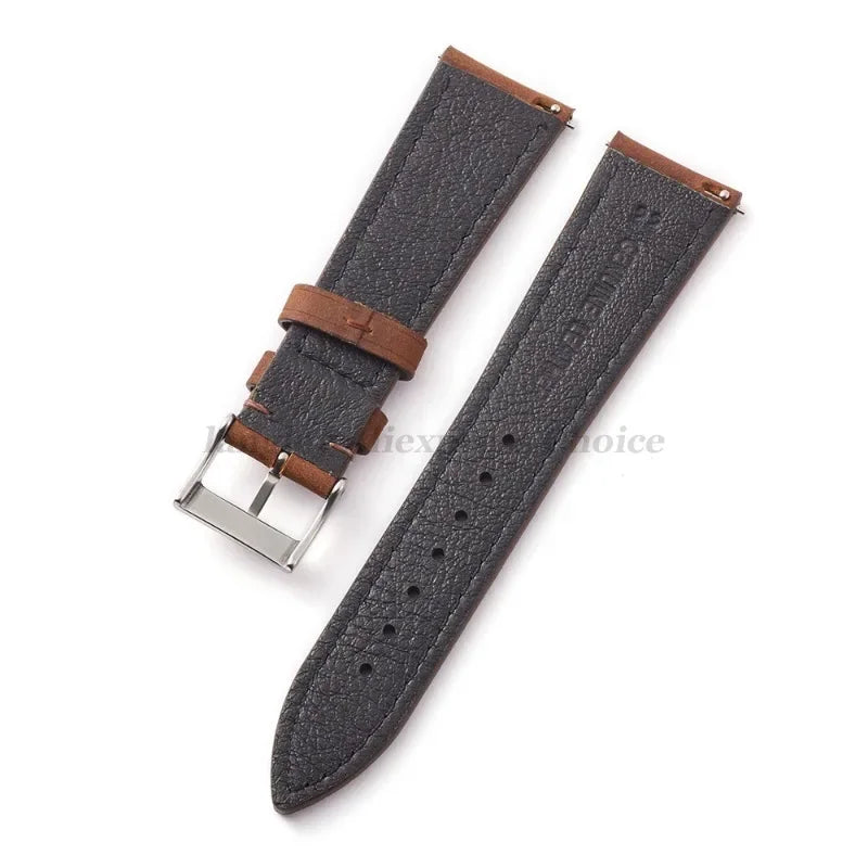 Vintage quick-release watch strap, 18mm 19mm 20mm 21mm 22mm, black brown, wristband, stainless steel buckle accessories