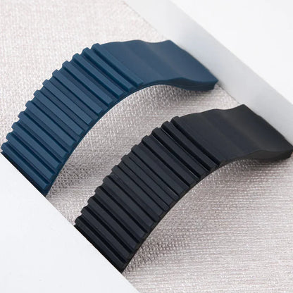 Bracelet de montre en caoutchouc souple pour femmes, taille pour Athens Observation Navigation 1183, étanche, noir, bleu, Ulysse Nardin, 22mm x 11mm