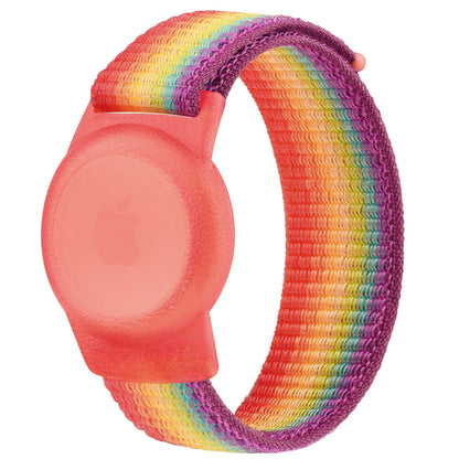 Bracelet pour enfants pour Apple AirTag, étui de protection pour étiquette d'air, support de traceur GPS, Bracelet réglable en Nylon pour bébés et personnes âgées