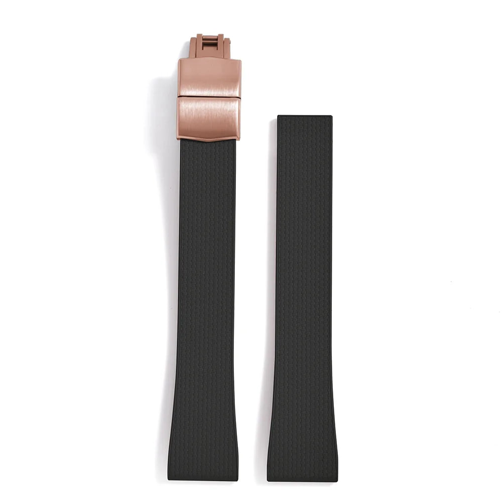Original Stripess CTS FKM 20mm rubber watch strap for d-elug FKM CTS quick release watch strap silver butterfly buckle cut to size