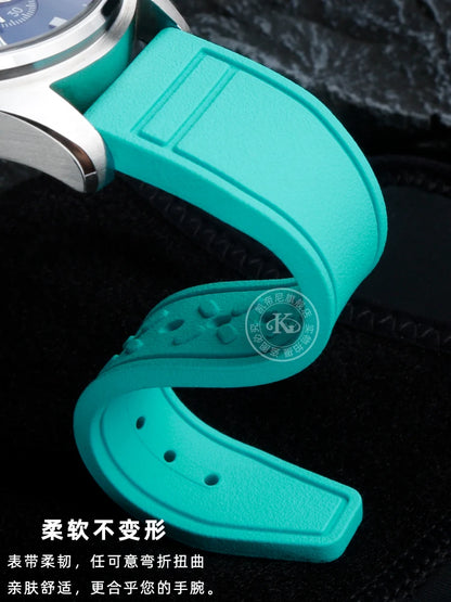 Cinturino per orologio in silicone morbido 20 mm 21 mm 22 mm per IWC Pilot | Cinturino sportivo a sgancio rapido | Sostituzione unisex impermeabile del cinturino in gomma