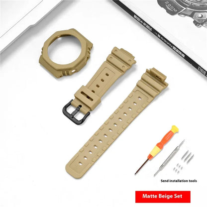 Bracelet de montre en résine pour Casio G-SHOCK GA-2100 GA-2110, Kit de modification de bracelet de montre en caoutchouc étanche pour hommes, avec outils