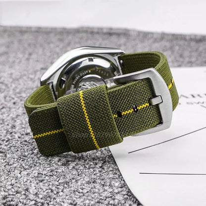 Bracelet de montre en Nylon 18mm 20mm 22mm 24mm bracelet élastique tissé armée pour Seiko bracelet à dégagement rapide bracelet de montre de Sport militaire pour hommes