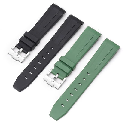 FKM Fluororubber Watch Strap for Rolex for Omega x Swatch MoonSwatch 20mm Curved End Waterproof Sport Replace Watch Band