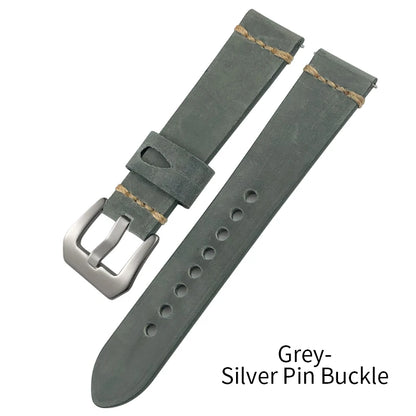Handmade Quick Release Cowhide Watch Strap, 19mm 20mm 21mm 22mm 23mm 24mm, for Panerai Citizen Seiko TIMEX Oris IWC