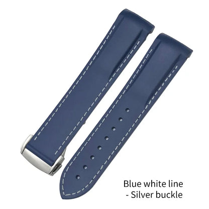 19mm 20mm 21mm 22mm Rubber Watch Straps for Omega Seamaster Planet Ocean for Certina Seiko Hamilton Waterproof Sport Watchband