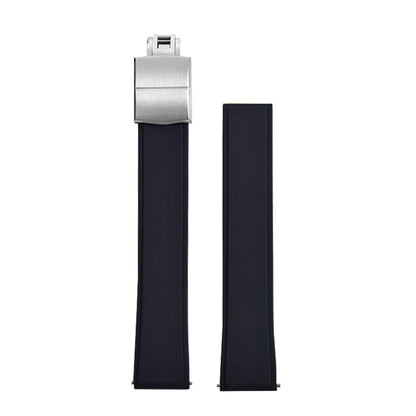 CTS – bracelets de montre FPM en caoutchouc fluoré, 19/20/21/22mm, boucle papillon à dégagement rapide, ceintures de plongée souples unisexes découpées à la taille