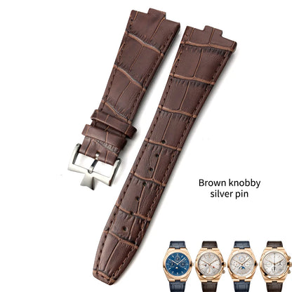 Remplacement du bracelet de montre en cuir de vachette véritable pour homme, VachAnderConstantin, cuir de veau d'outre-mer, noir, bleu, marron, bracelet, 25mm x 9mm