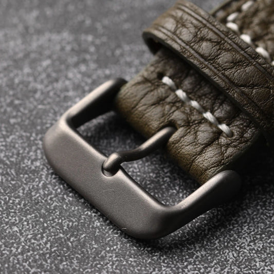 Boucle en titane haute résistance 18MM 20MM, boucle Non en acier inoxydable, boucle mate brossée, accessoires de boucle de bracelet en cuir véritable