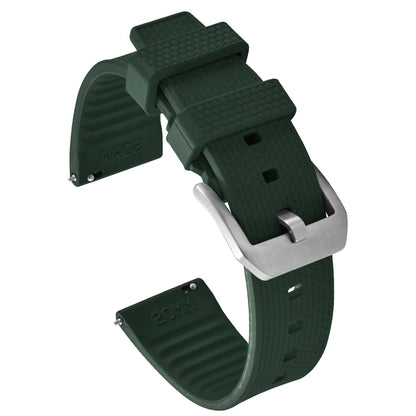 Cinturino per orologio in gomma FKM vulcanizzata di alta qualità, 20mm 22mm, a sgancio rapido, per uomo, sport, immersioni, accessori per cintura