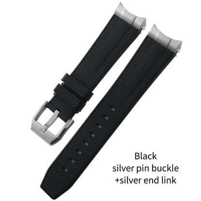 Bracelet de montre en caoutchouc fluoré FKM à dégagement rapide, 20mm 22mm, pour Tudor Black Bay 1958 Heritage, bracelet de montre souple, lien d'extrémité en métal