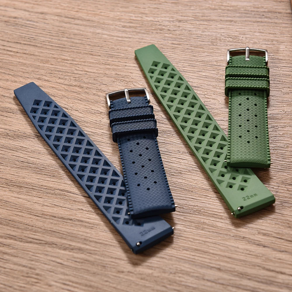 Bracelet de montre Tropic en caoutchouc Premium - Dégagement rapide - 1 Pc