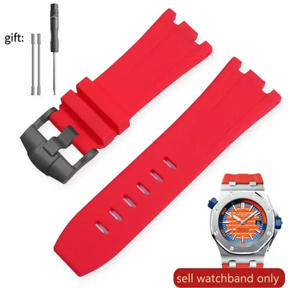 Pour AP Audemars et Piguet 15703 Royal Oak Offshore série étanche en caoutchouc Silicone bracelet de montre 28mm accessoires de montre hommes