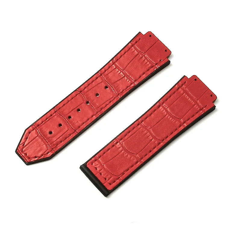 For Hublot BIGBANG Classic Fusion Leather Silicone Rubber Suede Watch Strap Dedicated Interface Lug System Band 26*19mm Bracelet