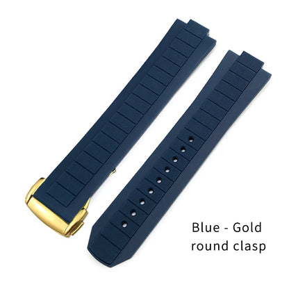 Bracelet de montre en caoutchouc et Silicone convexe, 10x21mm, pour Omega Seamaster Planet Ocean 600M, série 217.30.42 217.32.42, bracelet de montre étanche