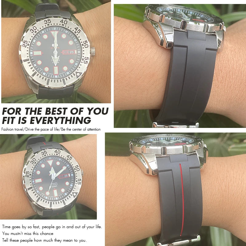 Rubber watch strap for SEIKO 5 Longines Hydroconquest mol Omega Planet Ocean, silicone watch strap, 21mm, 22mm, 23mm, 24mm, new
