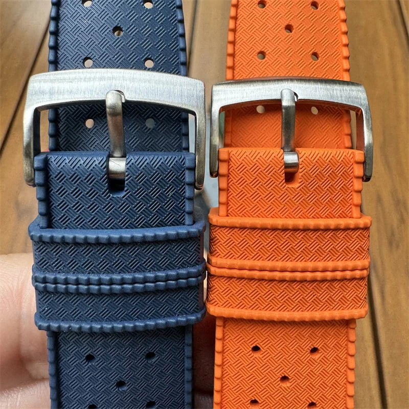 Offerta speciale cinturino in gomma a sgancio rapido 20mm 22mm, cinturino per orologio intelligente sportivo alla moda FKM per Omega Seiko Moonswatch