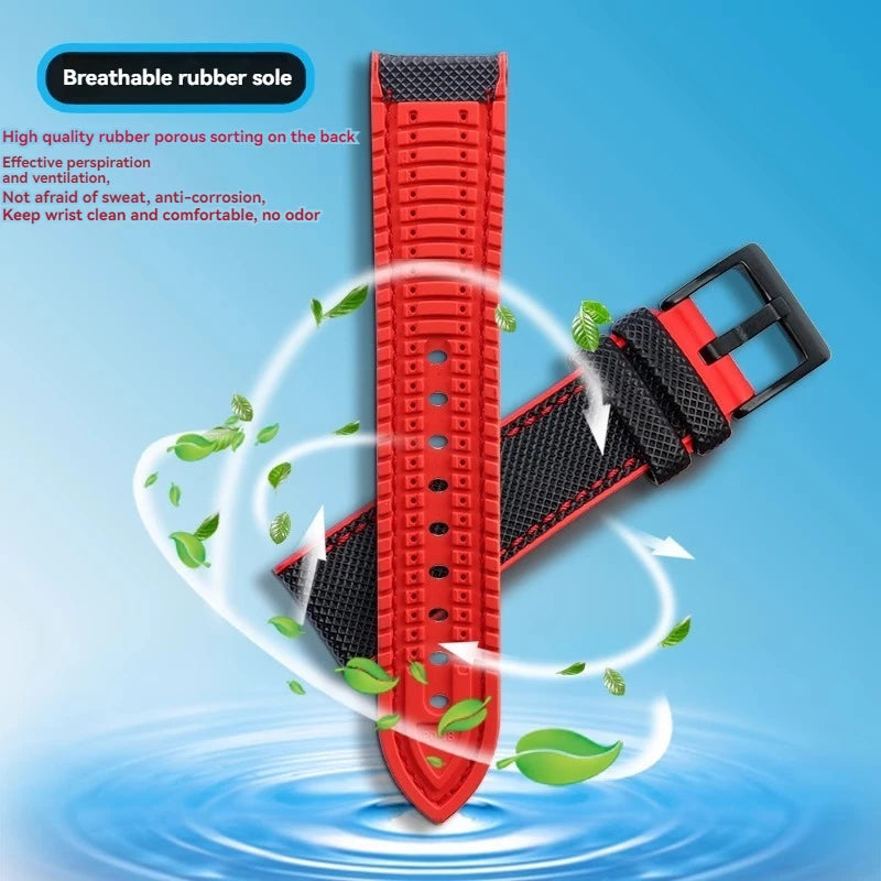 Per Mido timoniere comandante cittadino blu angelo serie cinturino orologio impermeabile in Nylon gomma cinturino orologio da 19mm 20mm 22mm 23mm