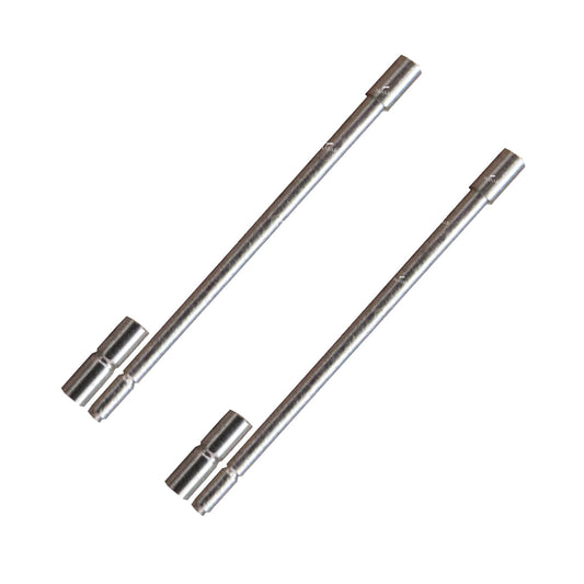 Perno Ø 0,90 mm e testa fissa Ø 1,22 mm (tubicino Ø 1,20 mm) - Perni di serraggio - dentellati - per braccialetti di orologi - Acciaio inossidabile - 2 pz