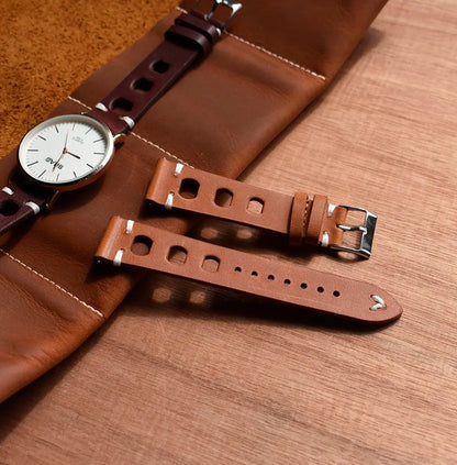 Leather watch strap, Fast - Vintage, Chronograph - Universal